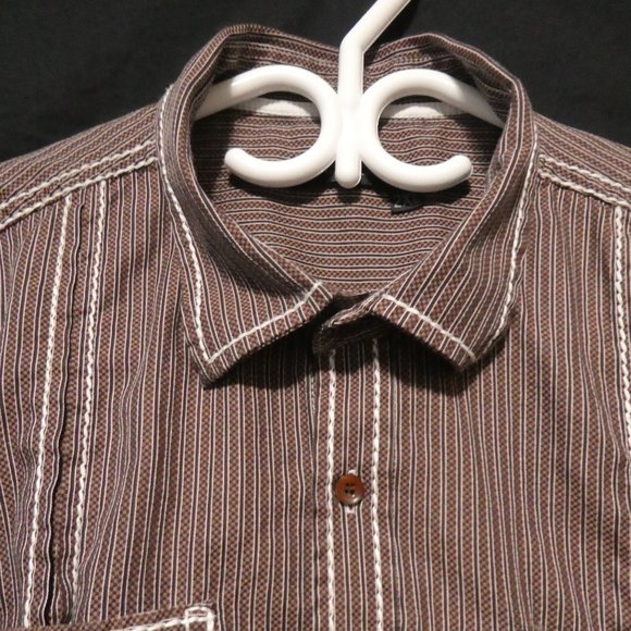 SMASH | 2 XL | Western Striped Button Down Casual Shirt | 100% Cotton | NWOT - Picture 3 of 16